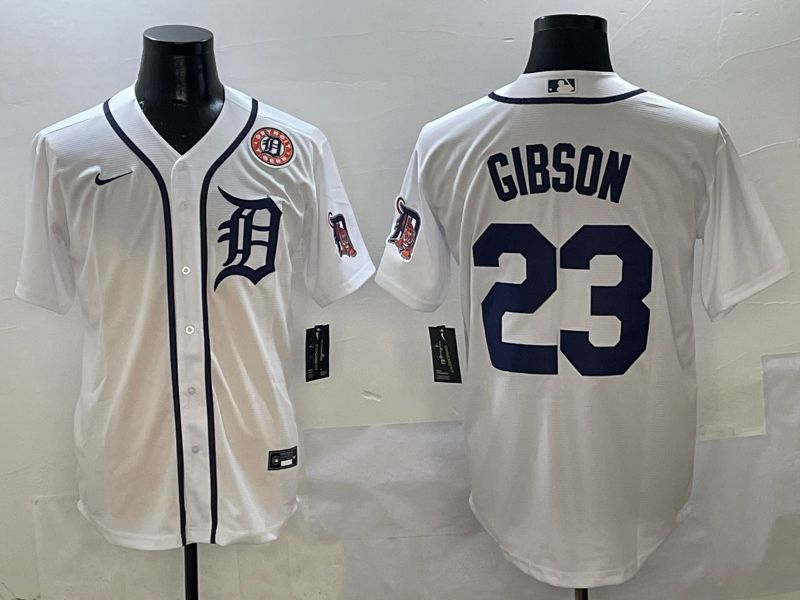 Men Detroit Tigers #23 Gibson White Game Nike 2025 MLB Jersey style 6->detroit tigers->MLB Jersey